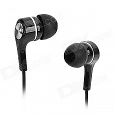 HSL-300 3.5mm Plug Hi-Fi In-Ear MP3 Earphone - Black + Silver