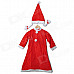 Kid's Cute Non-woven Cloth Dress + Hat for Christmas - Red + White