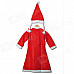 Kid's Cute Non-woven Cloth Dress + Hat for Christmas - Red + White