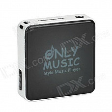 Mini Square Shape MP3 Player w/ TF - Black + Silver