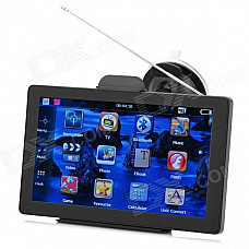 BT-706 7" TFT Resistive Win CE 6.0 Car GPS Navigator w/ 4GB TF Card / IGO Europe Map / TV - Black