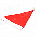 Festivous Lint Santa's Hat for Christmas Party - Red + White