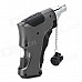 Pistol Style Windproof Gas Butane Jet Lighter - Grey + Silver + Black