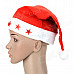 Festivous Lint Santa's Hat w/ LED Lights for Christmas Party - Red + White