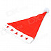 Festivous Lint Santa's Hat w/ LED Lights for Christmas Party - Red + White