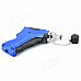 Windproof Zinc Alloy + Plastic 1300'C Blue Flame Butane Jet Lighter - Blue + Silver + Black