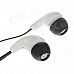 Stylish In-Ear Earphones w/ Microphone for Iphone / BlackBerry / Samsung (3.5mm Plug / 115cm-Cable)