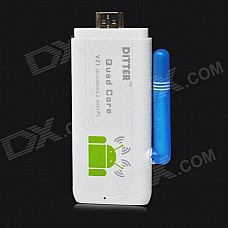 DITTER V21 Quad-Core Android 4.2 Google TV HDPlayer / 1GB RAM / 8GB ROM / HDMI Bluetooth - White