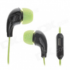 Stylish In-Ear Earphones w/ Microphone for Iphone / BlackBerry / Samsung (3.5mm Plug / 115cm-Cable)