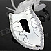 Party Glitter Feather Flower Mask - White