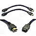 Dgoo D53 1080P HDMI V1.4 Male to Female Cable for Google TV / Apple TV / HDTV - Black (30cm)