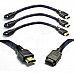 Dgoo D53 1080P HDMI V1.4 Male to Female Cable for Google TV / Apple TV / HDTV - Black (30cm)