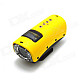 S20 720P Mini Sports DV 5.0MP CMOS Water Resistant Camera Camcorder - Yellow