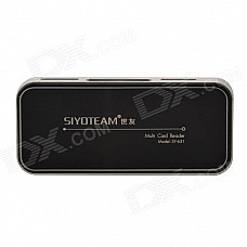 SIYOTEAM SY-631 USB 2.0 SD / MicroSD / MS / M2 / Mini SD / SDHC Card Reader - Black (Max. 32GB)