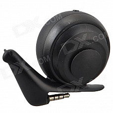 Face Idea Ld04 Cute Mini Snail Style USB Rechargeable Speaker - Black (3.5mm Jack)