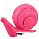 Face Idea Ld04 Cute Mini Snail Style USB Rechargeable Speaker - Deep Pink (3.5mm Plug)