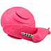 Face Idea Ld04 Cute Mini Snail Style USB Rechargeable Speaker - Deep Pink (3.5mm Plug)