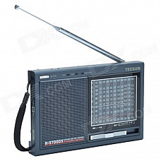 Tecsun R9700DX High Property 12-Band Stereo Dual Conversion Radio Receiver - Black