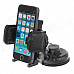 YD2167-K 360 Degree Rotatable Universal Suction Cup Car Mount Holder Bracket for GPS / PDA - Black