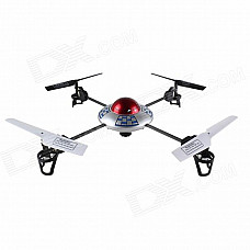 Rechargeable 2.4G 4-CH Radio Control R/C Helicopter w/ 1.3 MP Camera / SD / Gyro - Red + White