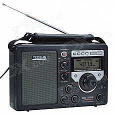 Tecsun BCL-3000 3.3" Full Band Stereo Radio Receiver w/ High Sensitivity Desktop Time Switch - Black