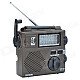 Tecsun GR-88 Portable Hand-held Full Band Stereo Hand Power Generator Radio Receiver w/ Lamp - Brown
