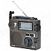 Tecsun GR-88 Portable Hand-held Full Band Stereo Hand Power Generator Radio Receiver w/ Lamp - Brown