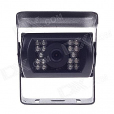 XY-1201 Waterproof CMOS Wide Angle Bus / Truck Rearview Camera w/ 18-LED - Black