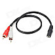 3.5mm Female to 2 * RCA Male Audio Adapter Cable (36CM-Length)