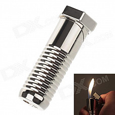 Creative Screw Style Zinc Alloy Windproof Butane Gas Lighter - Silver