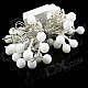 5W 50-LED White Small Ball Style Christmas Decorative String Light - (5m / 220V / 2-Round-Pin Plug)