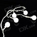 5W 50-LED White Small Ball Style Christmas Decorative String Light - (5m / 220V / 2-Round-Pin Plug)