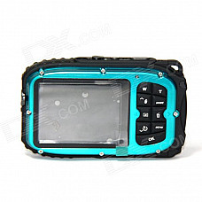 DC-B168 Mini Sports 2.7" TFT 5.0 MP CMOS Water Resistant Camera Camcorder - Blue + Black