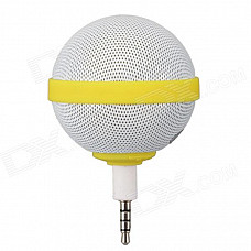 Roundness Style Portable Speaker for Iphone / Samsung / HTC / Motorola / Nokia - White + Yellow