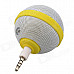 Roundness Style Portable Speaker for Iphone / Samsung / HTC / Motorola / Nokia - White + Yellow