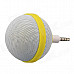 Roundness Style Portable Speaker for Iphone / Samsung / HTC / Motorola / Nokia - White + Yellow