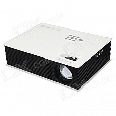 RuiQ RQ80 1500 Lumens Native 800x480 LED Projector w/ AV / VGA / HDMI / USB / SD / TV - White+Black