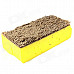 Car Dirt Cleaning Wash Sponge Brush - Yellow + Brown