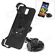 360 Degree Rotation Holder Mount w/ H17 Suction Cup + Back Clamp for Samsung Galaxy Note 3 - Black