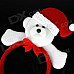 Cute Polar Bear Style Headdress Christmas Objects - White + Red