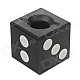 Anya D406 Creative Dice Style Decorative Plastic Ashtray - Black + White