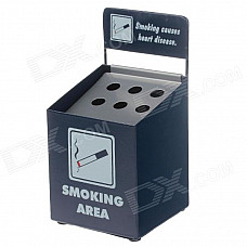 4555 Fashionable Aluminum Alloy Smoking Area Ashtray - Deep Blue