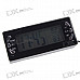 Digital Compact LCD Thermometer + Clock with Outdoors Remote Sensor