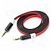 3.5mm Male to Male Flat Audio Cable - Red (120cm)