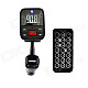 1.5" LCD Flexible Metallic Hose Bluetooth Handsfree Car Kit w/ FM Transmitter / 2.1A USB Charger