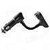 1.5" LCD Flexible Metallic Hose Bluetooth Handsfree Car Kit w/ FM Transmitter / 2.1A USB Charger