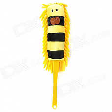 Cartoon Style Car Chenille + ABS Washing Cleaning Brush - Yellow