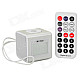 SuoChao MY-520 1.4" LCD Mini Portable Media Player Speaker w/ TF / USB - Silver + White