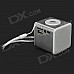 SuoChao MY-520 1.4" LCD Mini Portable Media Player Speaker w/ TF / USB - Silver + White