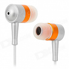 SEO8 ABS + Aluminum Alloy 3.5mm Plug In-ear Stereo Earphone - Golden + Silver Grey